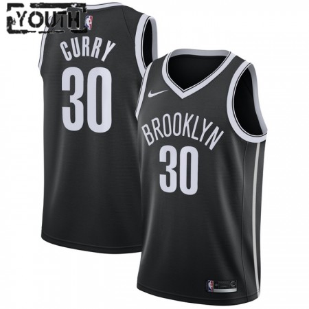 Dres Brooklyn Nets Seth Curry 30 Nike 2022-23 Icon Edition Crno Swingman - Dječji
